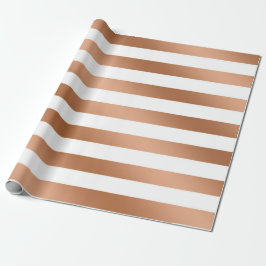 Moderne Rose Gold Foil Streifen Trendy Wedding Geschenkpapier
