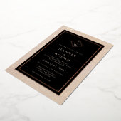 Moderne Rose Gold Formal Classic Elegante Folieneinladung (Gedreht)