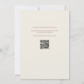 Moderne Rose Gold Foto QR Code Save the Date Karte (Rückseite)