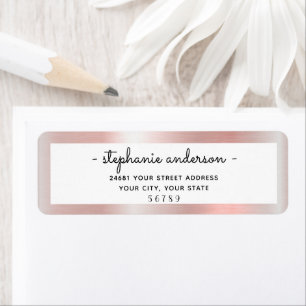 Moderne Rose Gold gebürstet Metallic Pink