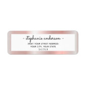 Moderne Rose Gold gebürstet Metallic Pink (Vorne)