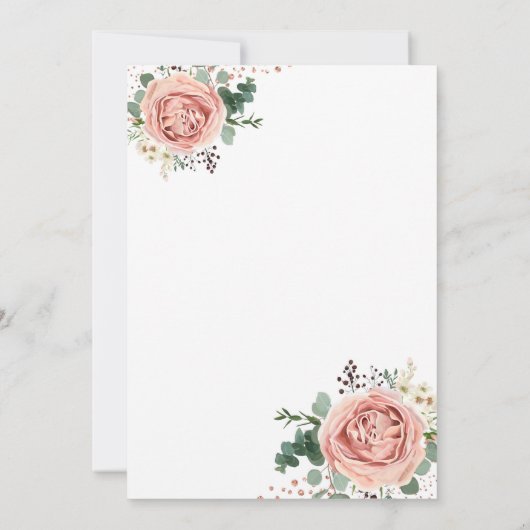 Moderne Rose Gold Geometric Brautparty laden ein Einladung (Rückseite)