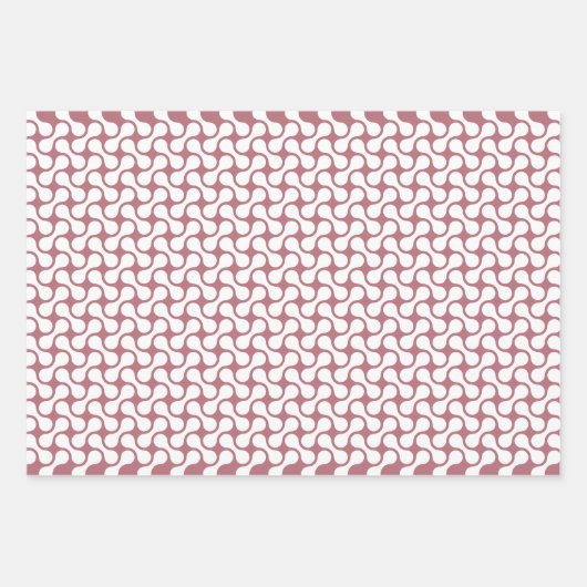 Moderne Rose Gold Geometric Metaball Pattern Geschenkpapier Set (Vorderseite 3)