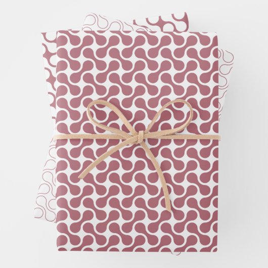 Moderne Rose Gold Geometric Metaball Pattern Geschenkpapier Set (Beispiel)
