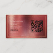 Moderne Rose Gold Geometric QR Code Beruflich Visitenkarte (Rückseite)