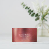 Moderne Rose Gold Geometric QR Code Beruflich Visitenkarte (Stehend Vorderseite)