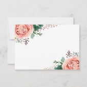 Moderne Rose Gold Geometric Wedding RSVP Einladung (Rückseite)