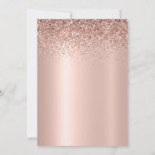 Moderne Rose Gold Glitzer Ballon 50. Geburtstag Einladung (Rückseite)
