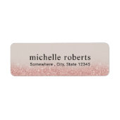 Moderne Rose Gold Glitzer Beruflich (Vorne)