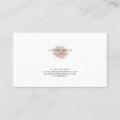 Moderne Rose Gold Glitzer Blush Wasserfarbe Visitenkarte (Rückseite)