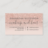 Moderne Rose Gold Glitzer Blüte ombre beruflich Terminkarte (Rückseite)