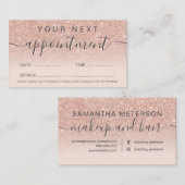 Moderne Rose Gold Glitzer Blüte ombre beruflich Terminkarte (Vorne/Hinten)