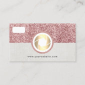 Moderne Rose Gold Glitzer Camera Fotografie Visitenkarte (Vorderseite)