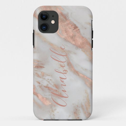 Moderne Rose Gold Glitzer Case-Mate iPhone Hülle (Rückseite)