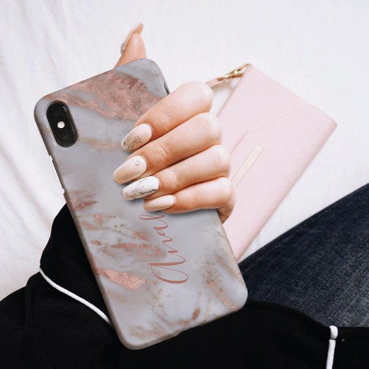 Moderne Rose Gold Glitzer Case-Mate iPhone Hülle