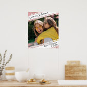 Moderne Rose Gold Glitzer & Foto BBF Bester Freund Poster (Küche)