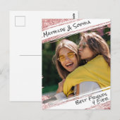 Moderne Rose Gold Glitzer & Foto BBF Bester Freund Postkarte (Vorne/Hinten)