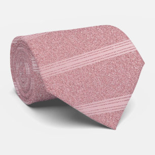 Moderne Rose Gold Glitzer gestreift Elegantes Must Krawatte