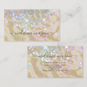 Moderne Rose Gold Glitzer Gold Makeup Artist Visitenkarte (Vorne/Hinten)