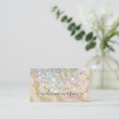 Moderne Rose Gold Glitzer Gold Makeup Artist Visitenkarte (Stehend Vorderseite)