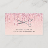 Moderne Rose Gold Glitzer Haar & Schminkschere  Visitenkarte (Rückseite)