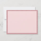 Moderne Rose Gold Glitzer handgeschriebene Script Mitteilungskarte (Rückseite)