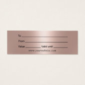 Moderne Rose Gold Glitzer Herberge Wellness-Center (Rückseite)