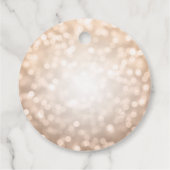 Moderne Rose Gold Glitzer Lights 60. Geburtstag Geschenkanhänger (Rückseite)