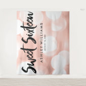 Moderne Rose Gold Glitzer Lights Sweet 16 Hintergr Wandteppich (Vorderseite)