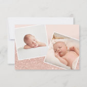 Moderne Rose Gold Glitzer meine Pateneltern Taufe Einladung (Rückseite)