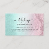 Moderne Rose Gold Glitzer & Minze Makeup Künstler Treuekarte (Rückseite)