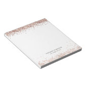 Moderne Rose Gold Glitzer Notizblock (angewinkelt)