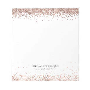 Moderne Rose Gold Glitzer Notizblock