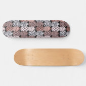 Moderne Rose Gold Glitzer Pink Ananas Muster Skateboard (Horizontal)