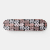 Moderne Rose Gold Glitzer Pink Ananas Muster Skateboard (Horizontal)