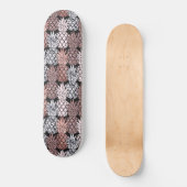 Moderne Rose Gold Glitzer Pink Ananas Muster Skateboard (Vorderseite)