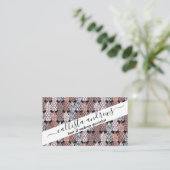 Moderne Rose Gold Glitzer Pink Ananas Muster Visitenkarte (Stehend Vorderseite)