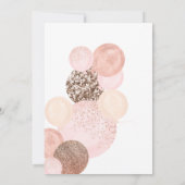 Moderne Rose Gold Glitzer Rosa Ballons Babydusche Einladung (Rückseite)