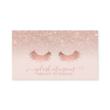 Moderne Rose Gold Glitzer Rosa Wimpern