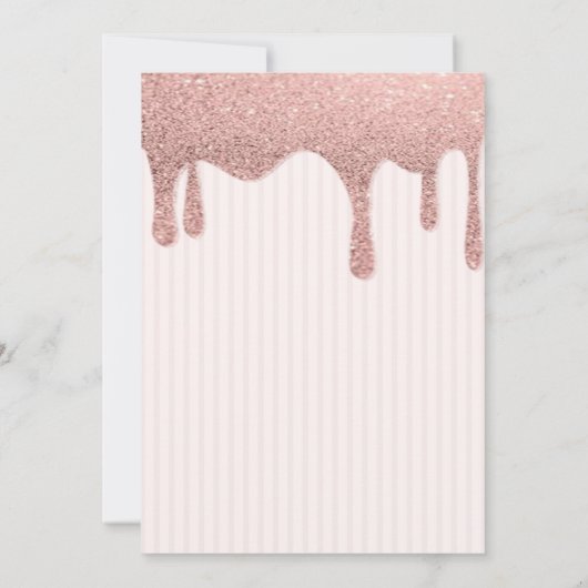 Moderne Rose Gold Glitzer Save The Date (Rückseite)