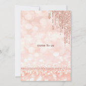 Moderne Rose Gold Glitzer Save The Date (Rückseite)
