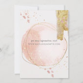 Moderne Rose Gold Glitzer Save the Date Einladung (Rückseite)
