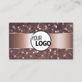 Moderne Rose Gold Glitzer Sparkle Stars und Logos Visitenkarte (Vorderseite)