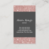 Moderne Rose Gold Glitzer Spray Reinigung Visitenkarte (Rückseite)