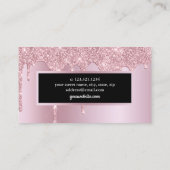 Moderne Rose Gold Glitzer Tropfen Haarstühle Visitenkarte (Rückseite)