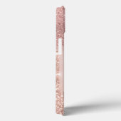 Moderne Rose Gold Glitzer Tropfen Ombre Tiara Case-Mate iPhone Hülle (Rückseite / Rechts)