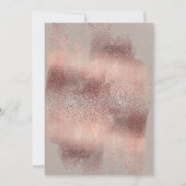 Moderne Rose Gold Glitzer Typografie Brautparty Einladung (Rückseite)