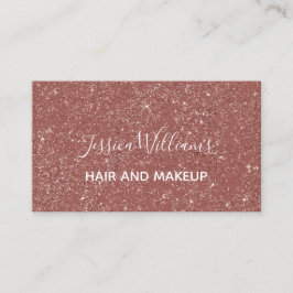 Moderne Rose Gold Glitzer Weiße Schriftzeichen Mak Visitenkarte