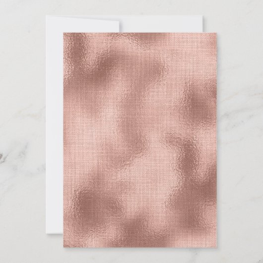Moderne Rose Gold Godmatt Vorschlag Einladung (Rückseite)