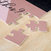Moderne Rose Gold Godmatt Vorschlag Puzzle (Seite)